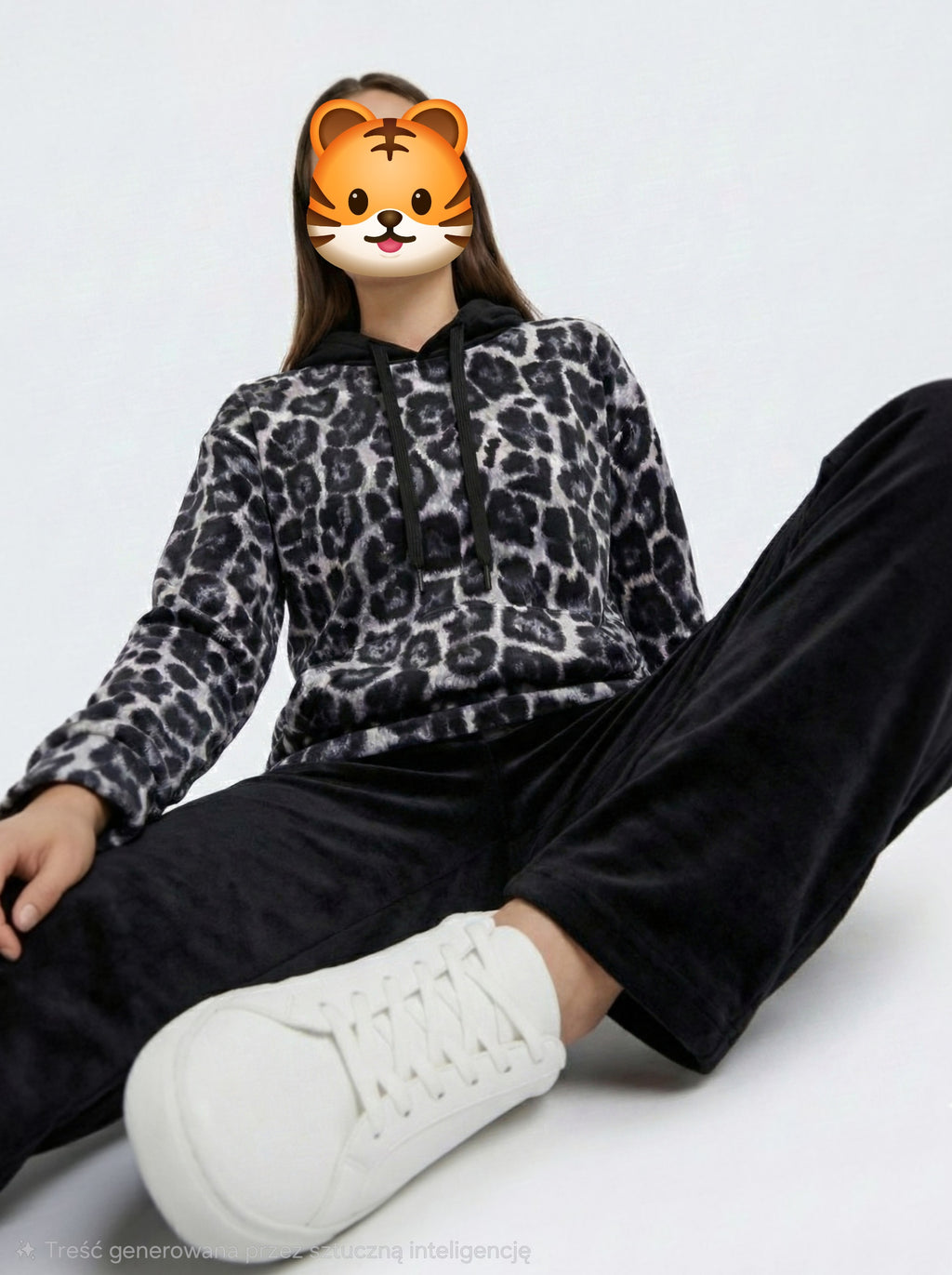 Velour tracksuit hoodie