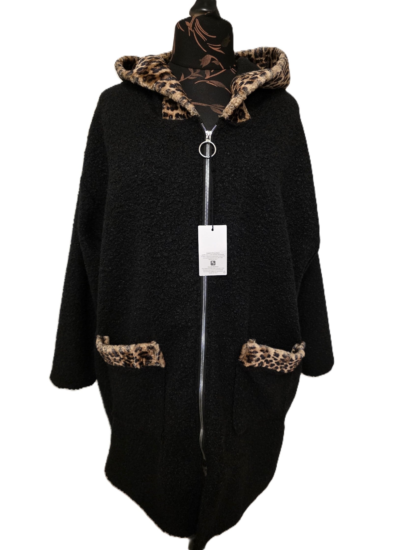 Boucle teddy coat