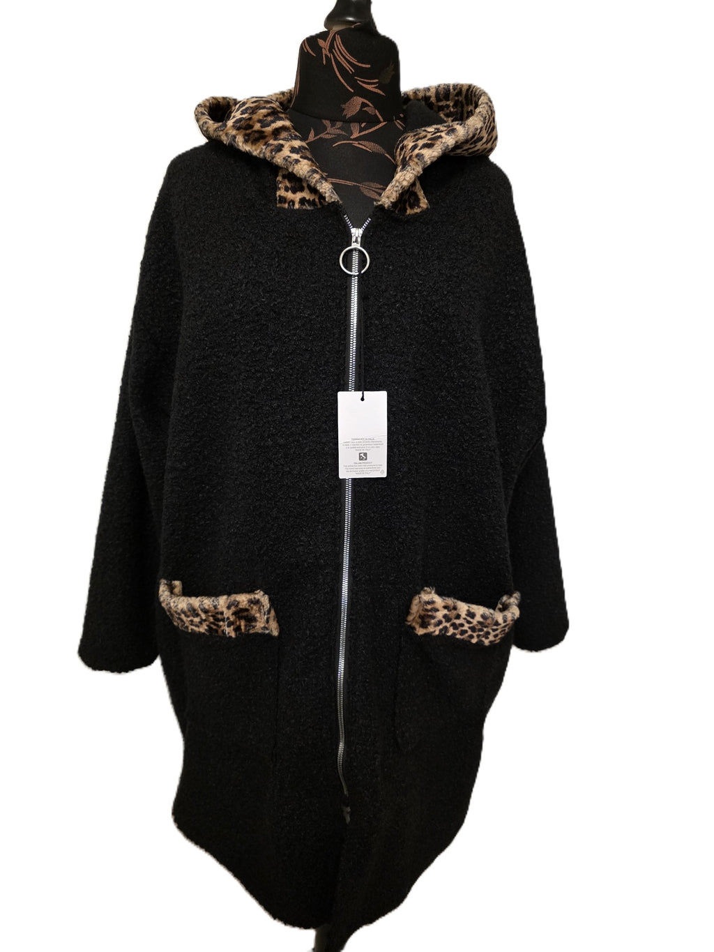 Boucle teddy coat