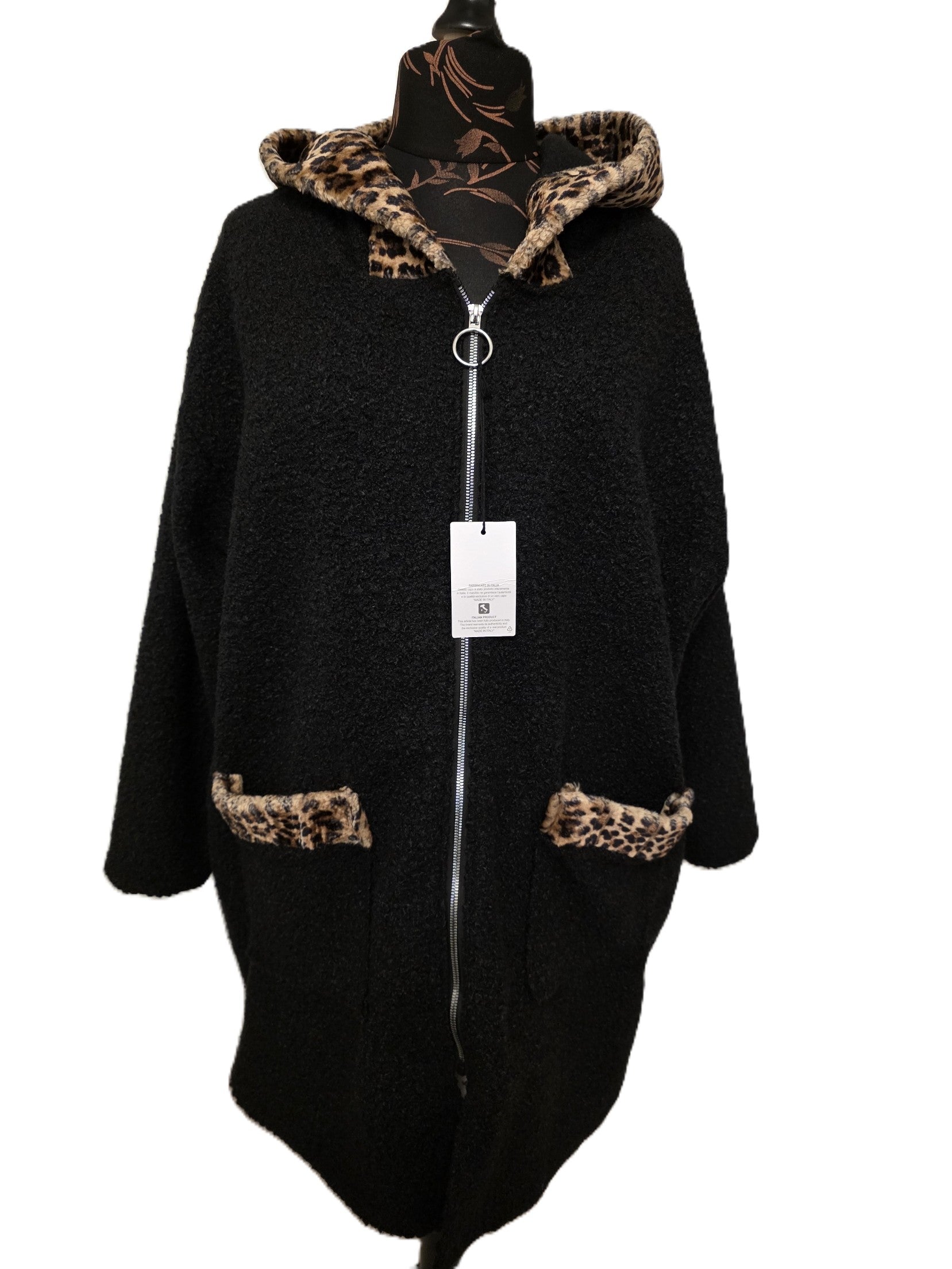 Boucle teddy coat