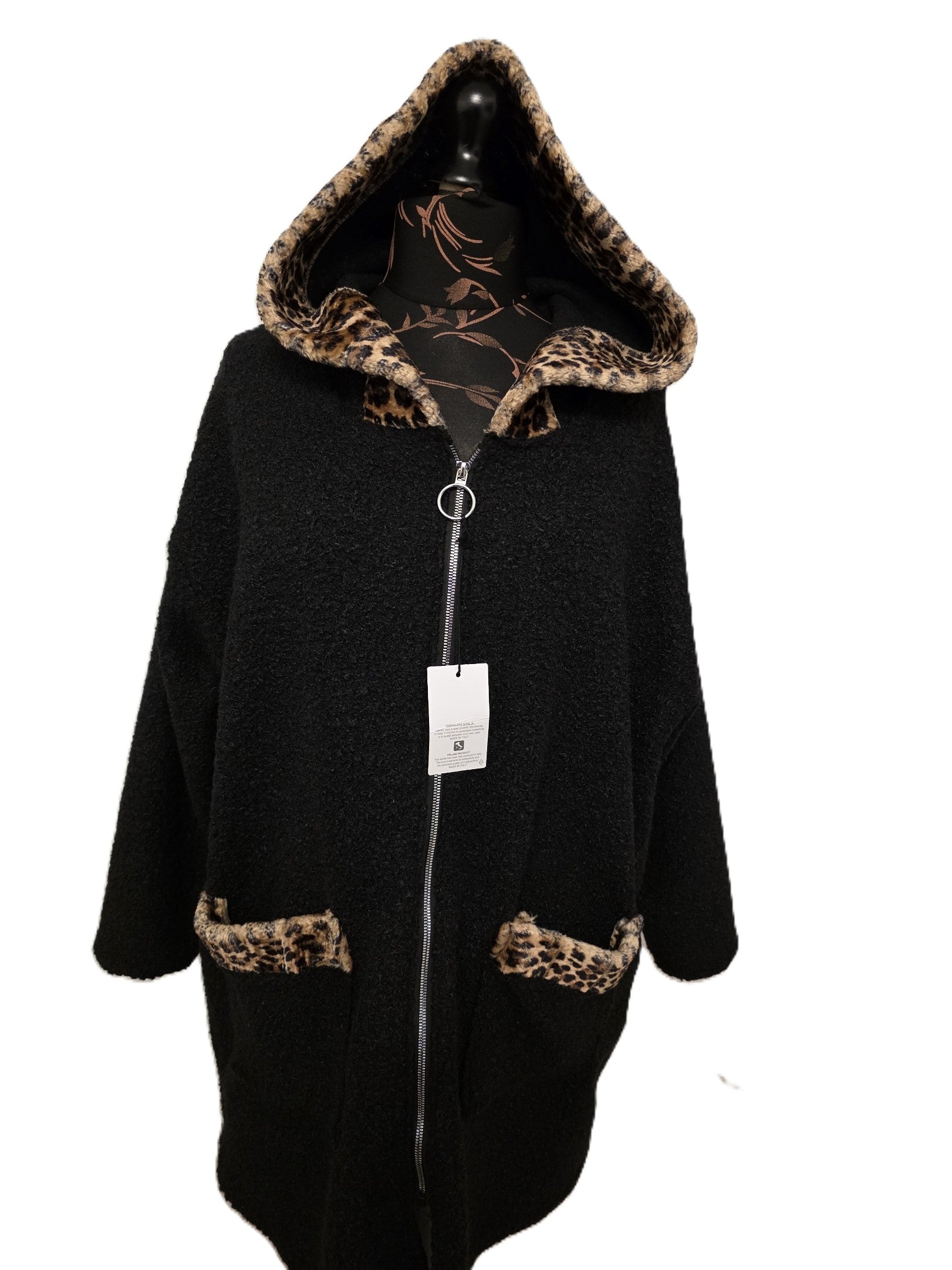 Boucle teddy coat