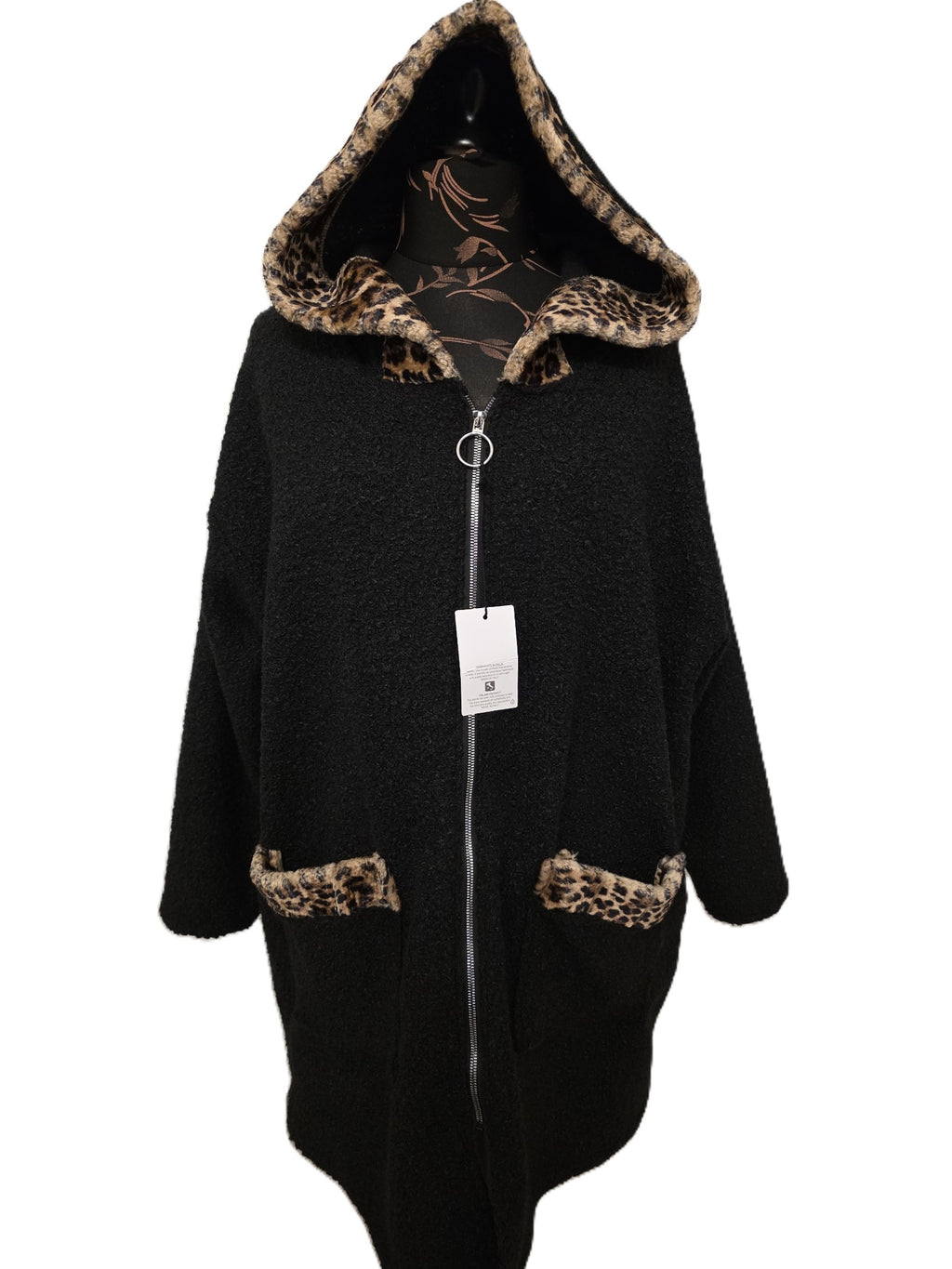 Boucle teddy coat
