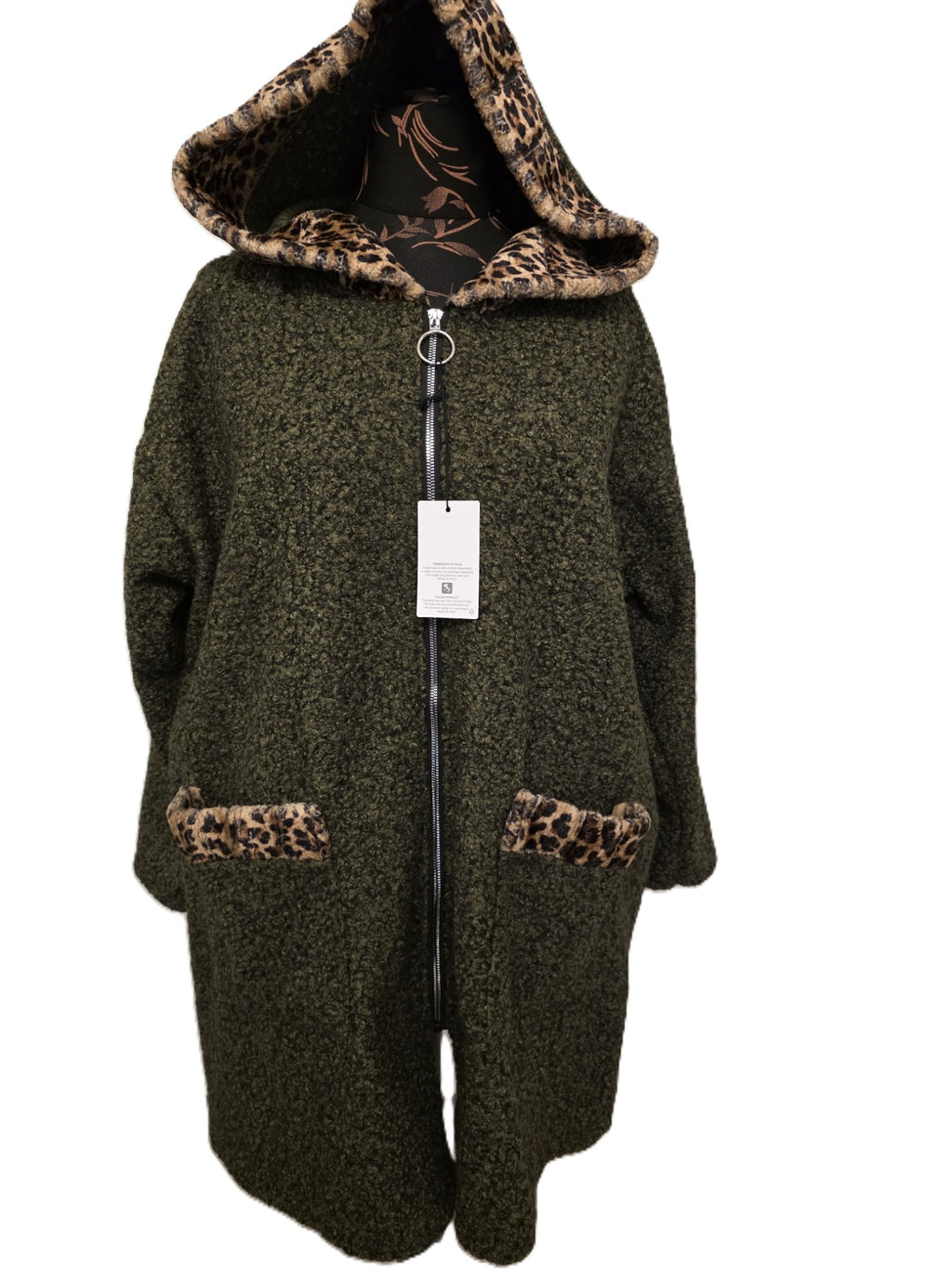 Boucle teddy coat