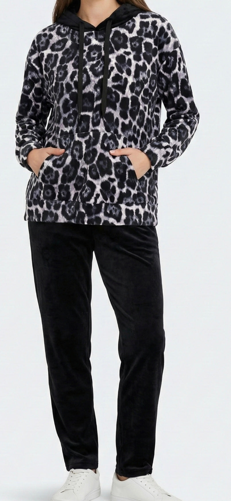 Velour tracksuit hoodie