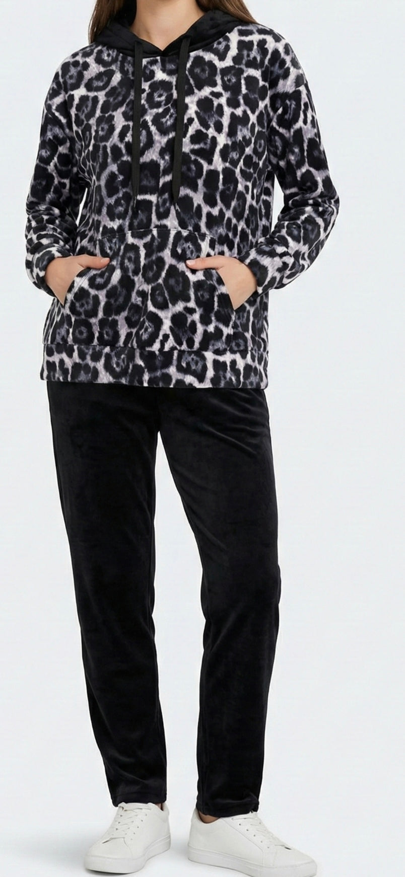 Velour tracksuit hoodie