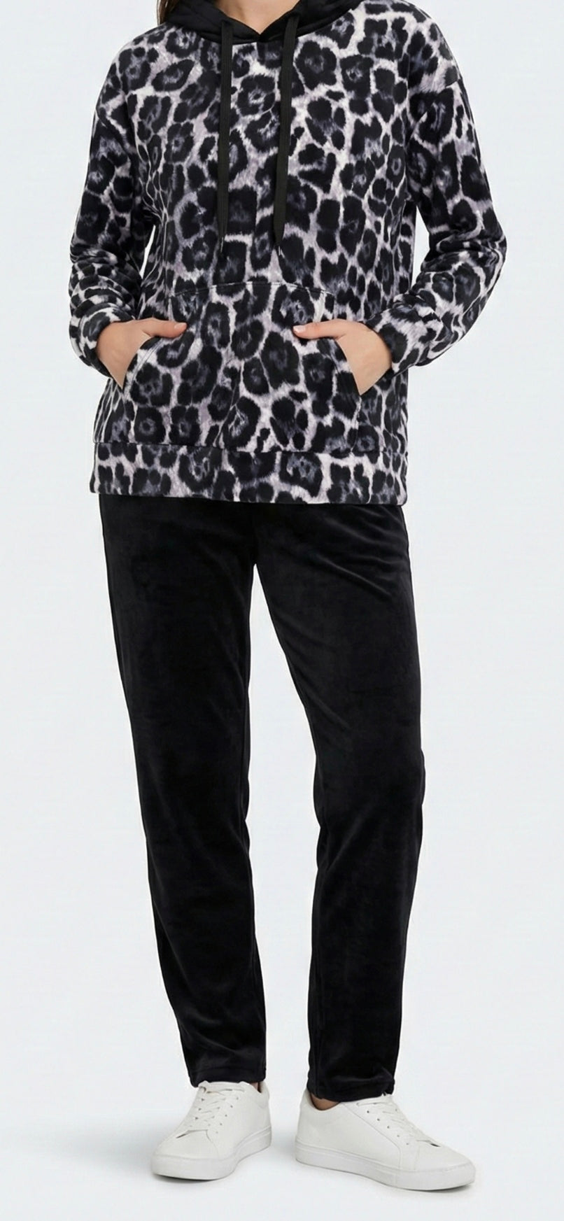 Velour tracksuit hoodie